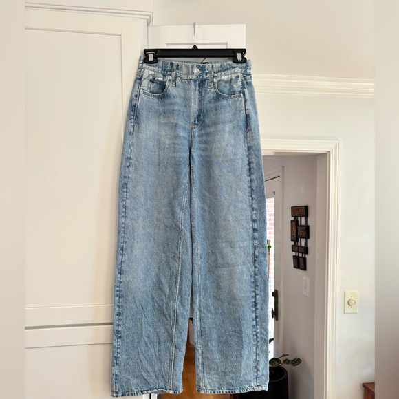 new Rag and Bone Miramar Wide-Leg Pants Cotton Terry in Scarlet - Picture 6 of 13